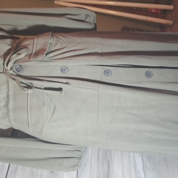 Old Navy Drawstring Shirt Dress - Picture 2 of 7